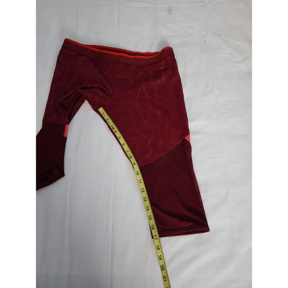 Adidas By Stella McCartney Run Athletic 3/4 Running Tights, Dark Vine Size Large - Picture 14 of 16